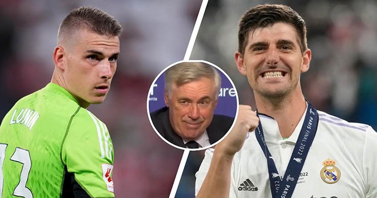 HLV Ancelotti đang khó xử ở trường hợp thủ môn khi cả Lunin lẫn Courtois đều xứng đáng bắt chính